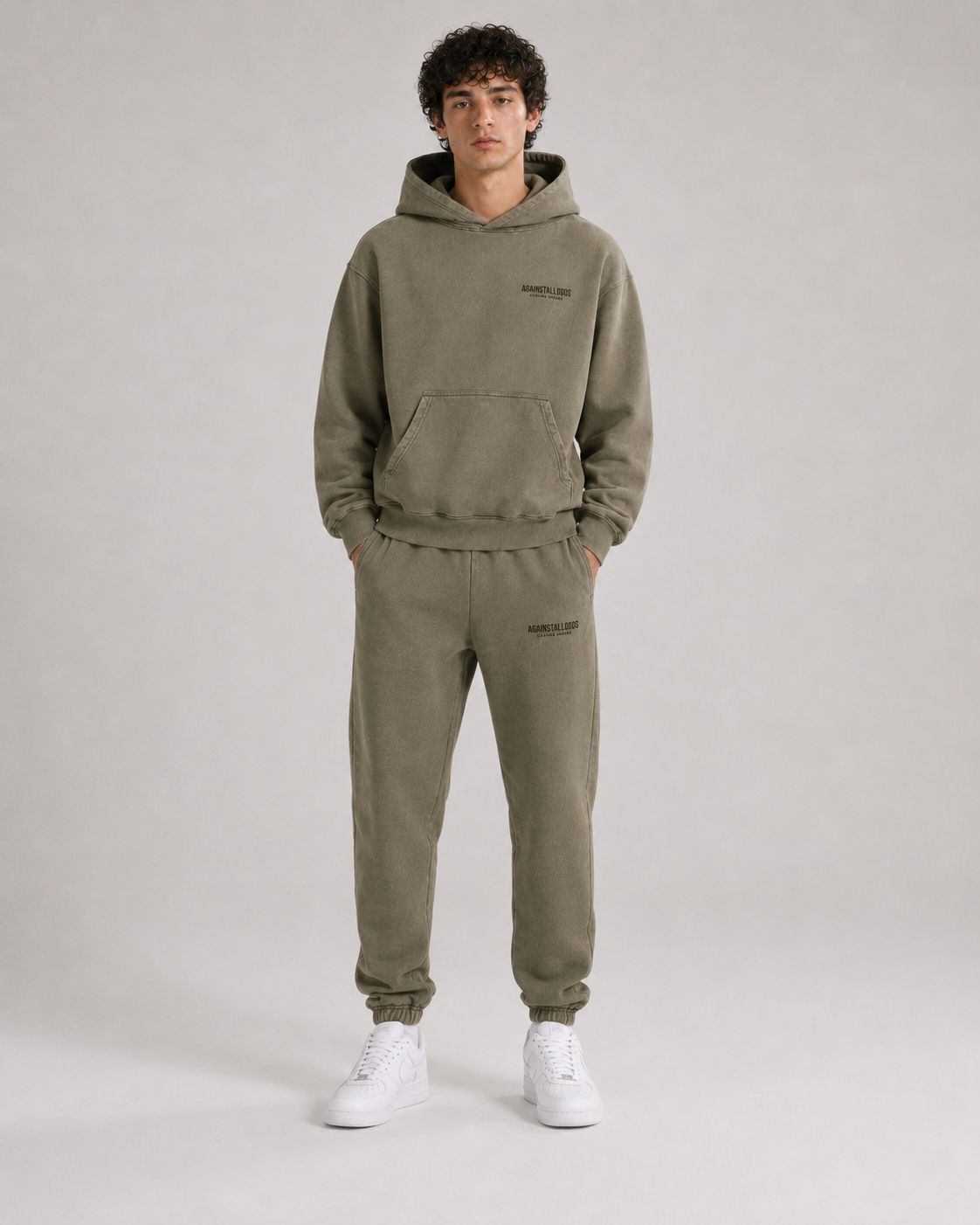 DREAMERS WASHED OLIVE HEAVYWEIGHT HOODIE