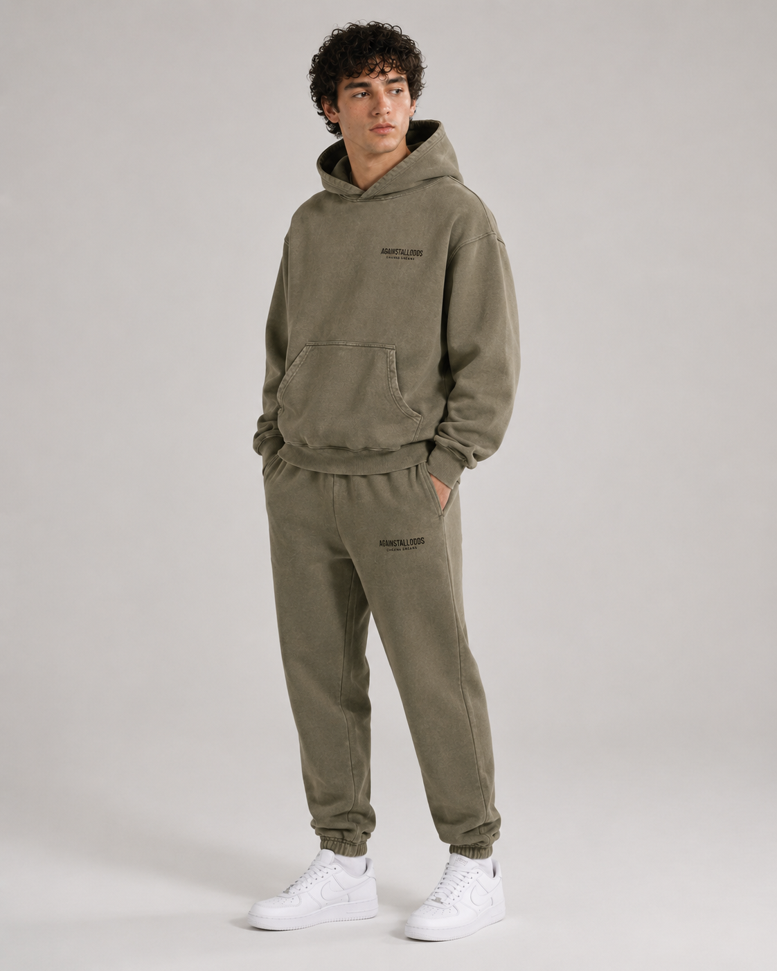 DREAMERS WASHED OLIVE HEAVYWEIGHT HOODIE