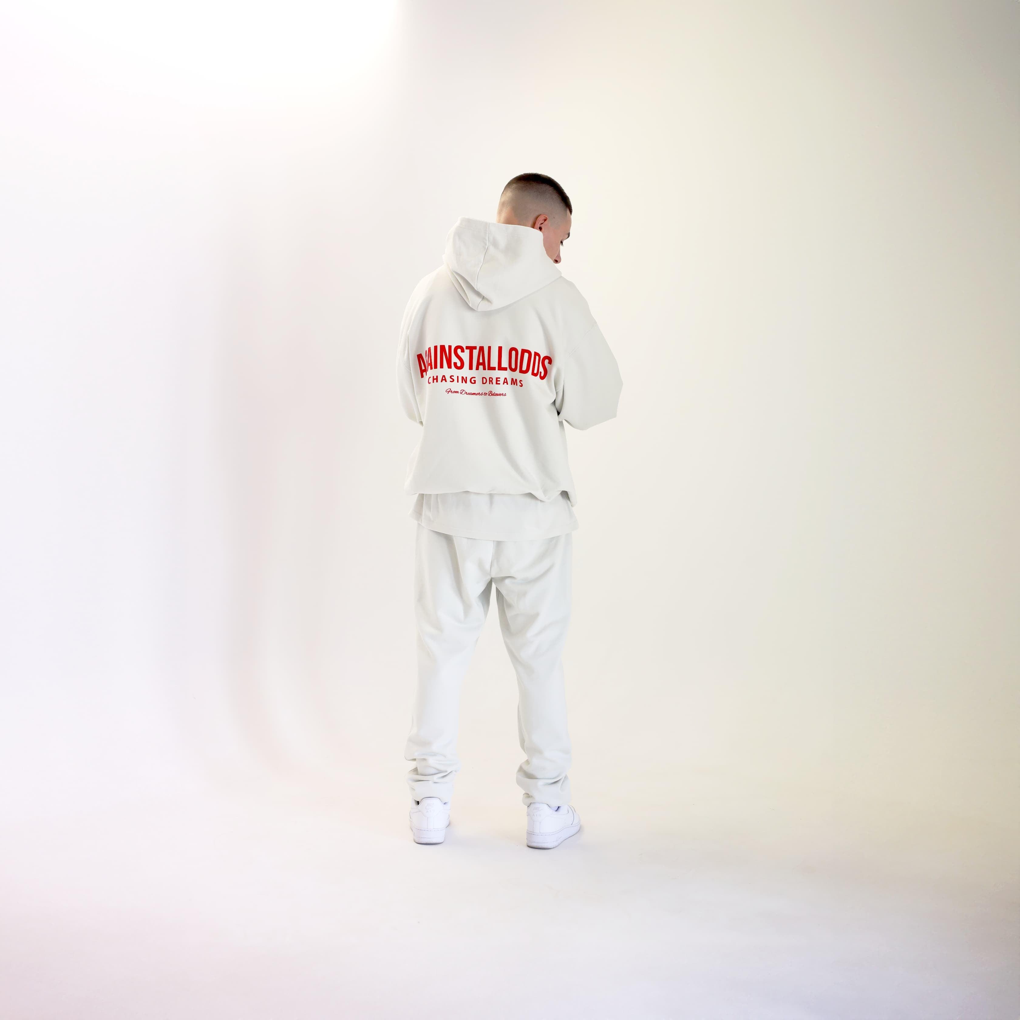 Elevated Series - Ivory / Red Luxury Hoodie