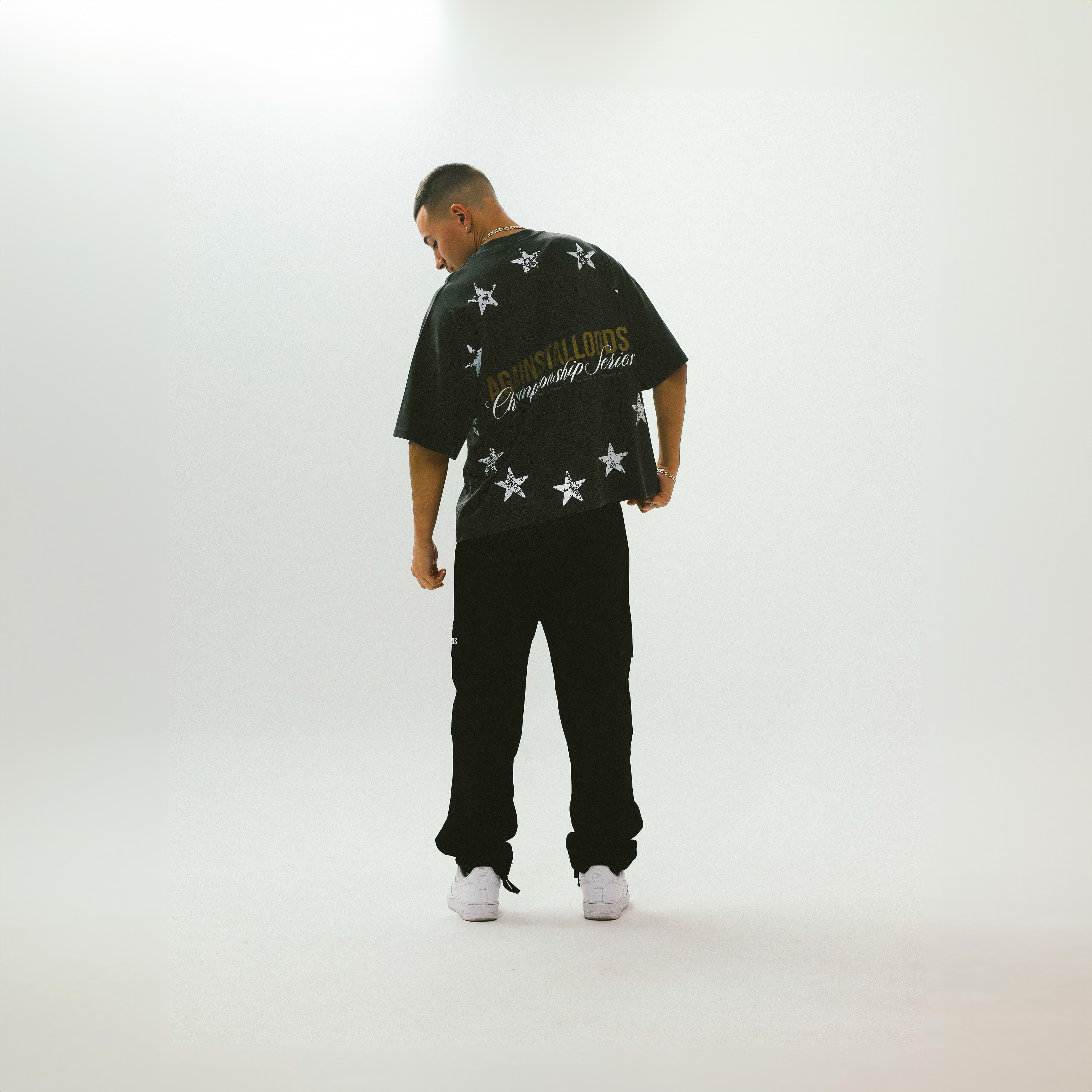 CHAMPIONSHIP DISTRESSED BLACK LUXURY TEE