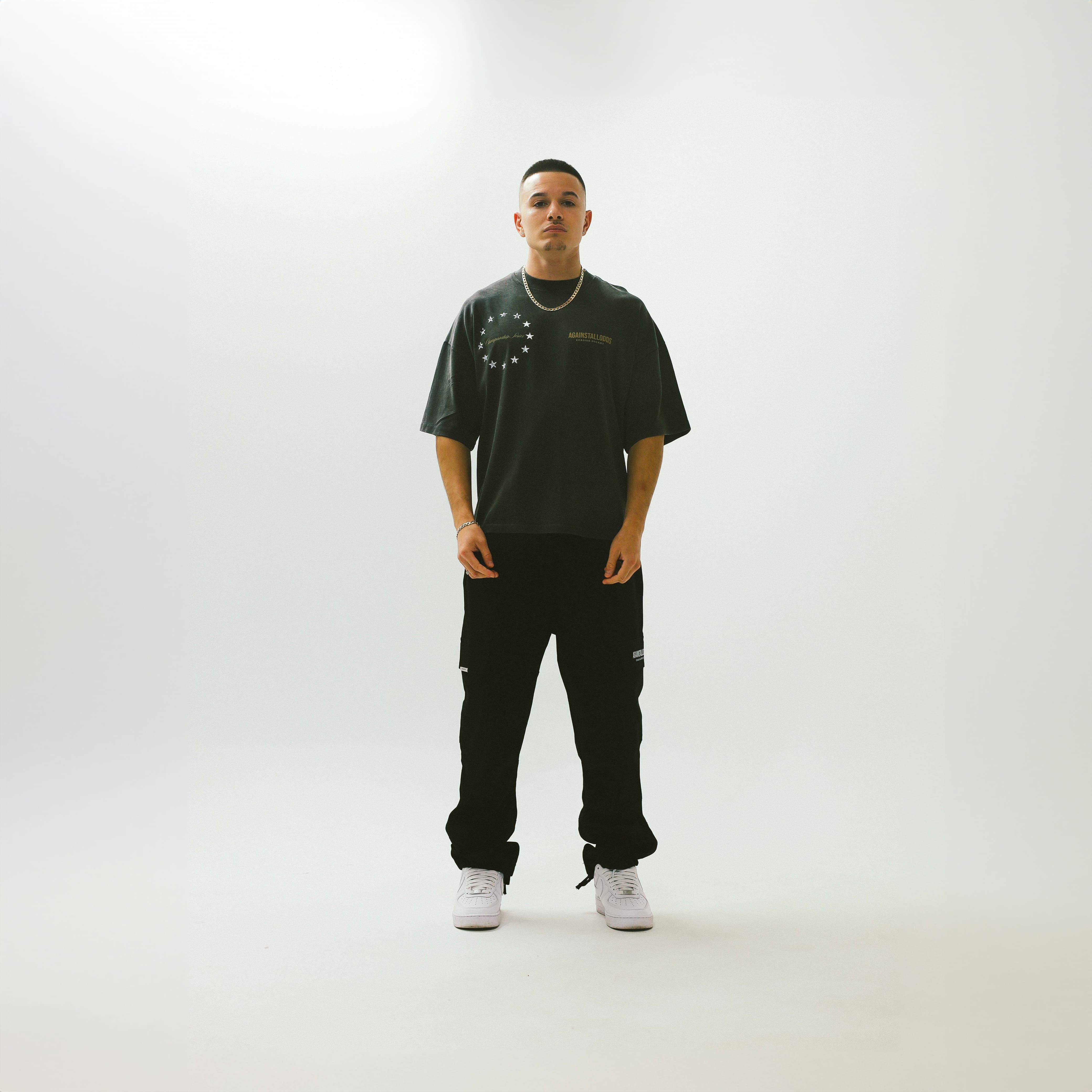 CHAMPIONSHIP DISTRESSED BLACK LUXURY TEE