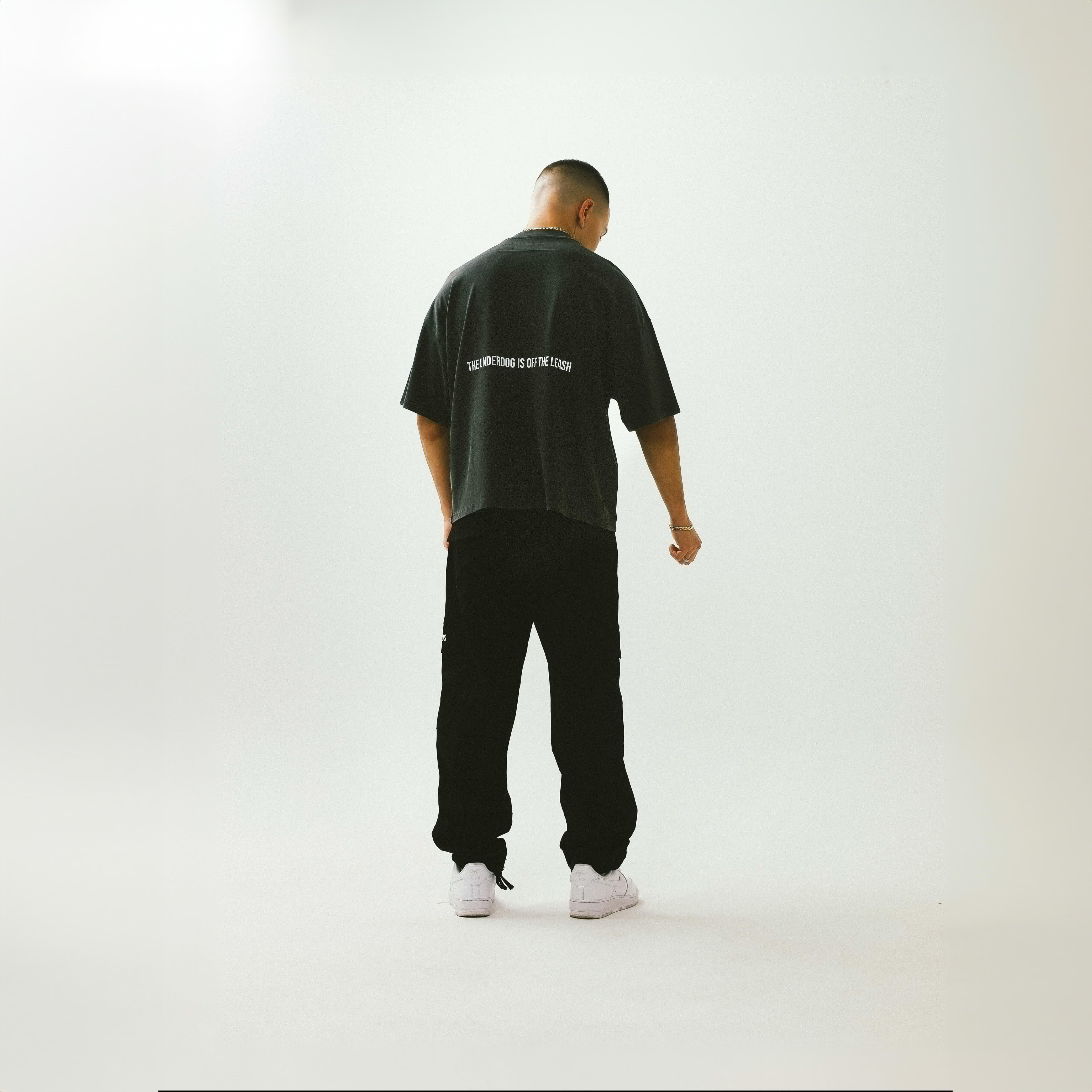 UNDERDOG DISTRESSED BLACK LUXURY TEE