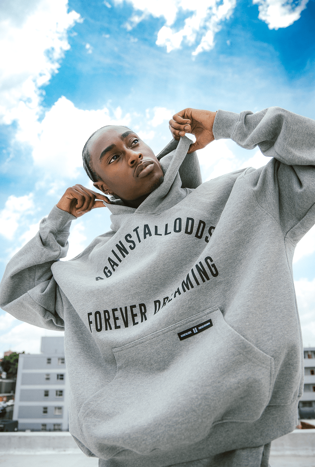 COLEGE GREY LUXURY HOODIE