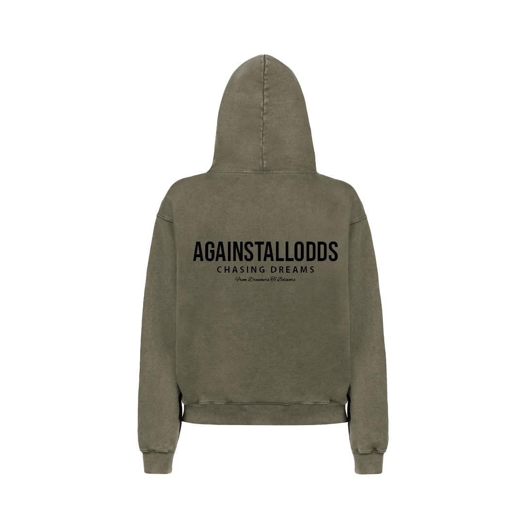 DREAMERS WASHED OLIVE HEAVYWEIGHT HOODIE