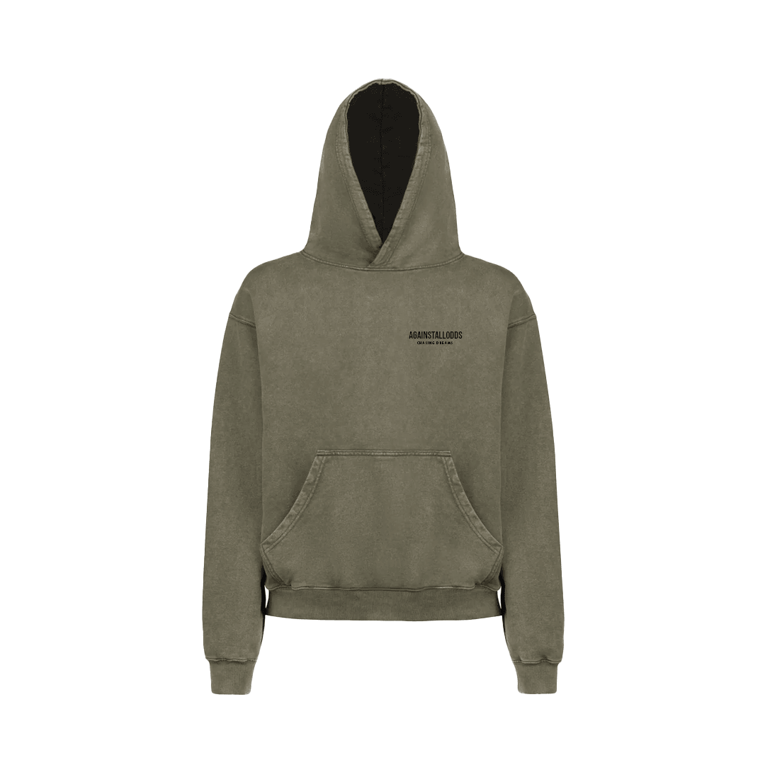 DREAMERS WASHED OLIVE HEAVYWEIGHT HOODIE