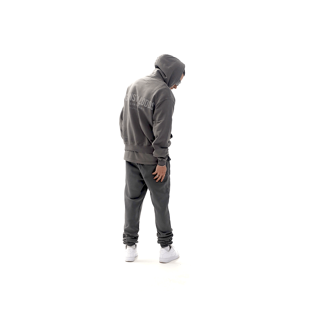 Branded Blank- Graphite Luxury Hoodie