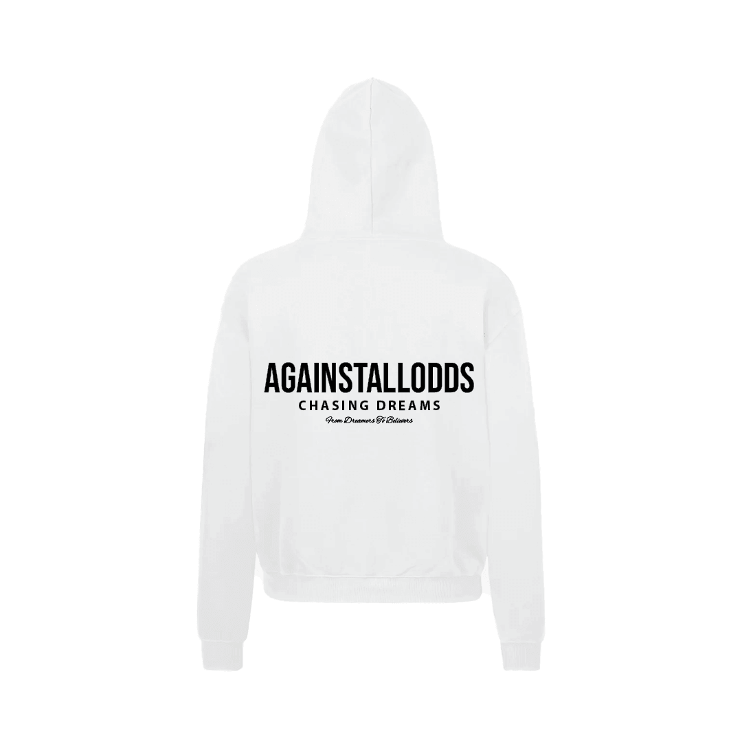 DREAMERS WHITE HEAVYWEIGHT HOODIE
