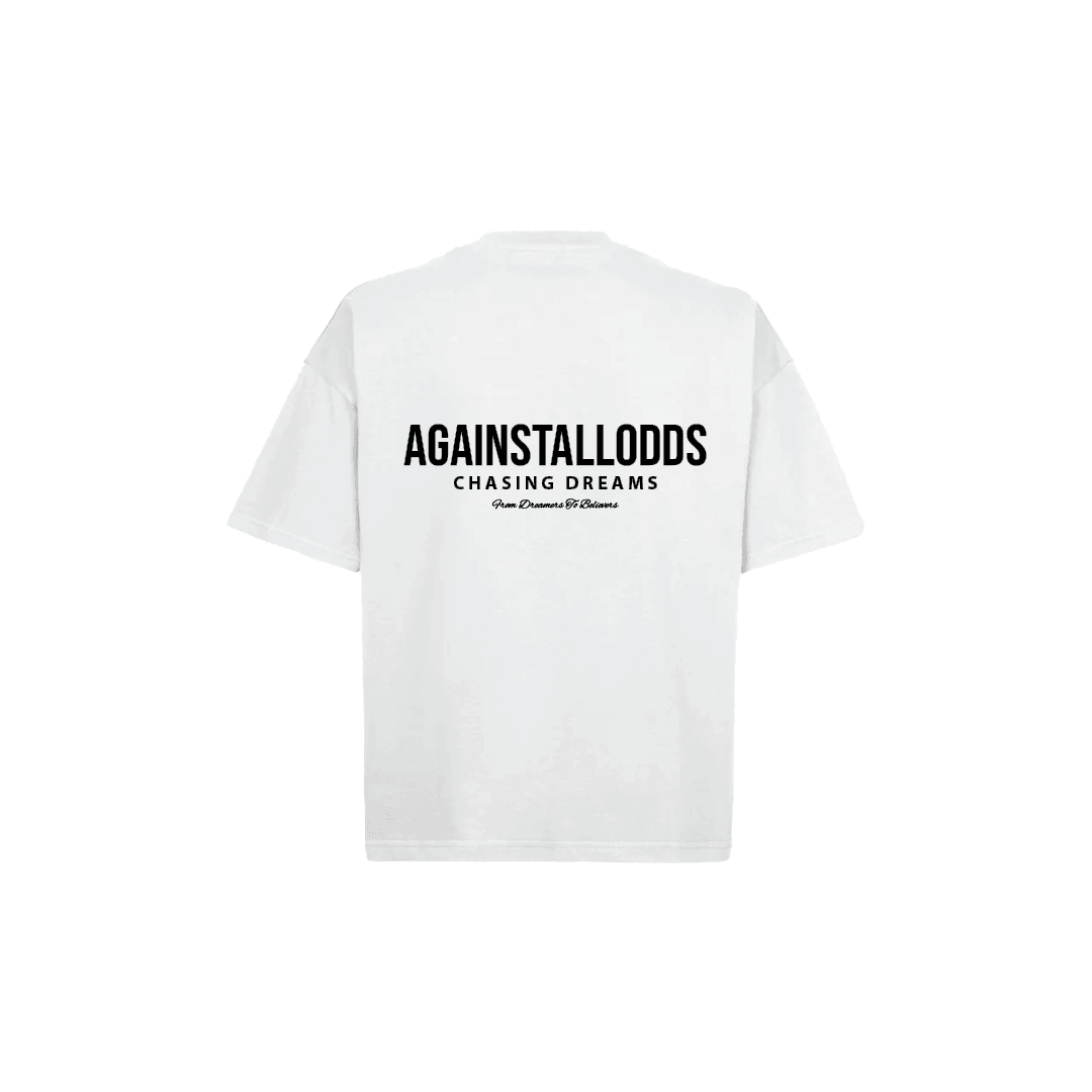 DREAMERS WHITE LUXURY BOXY TEE
