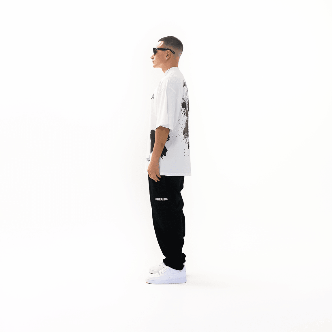 Elevated Series X Mock Neck Ultra Luxury Tee - White