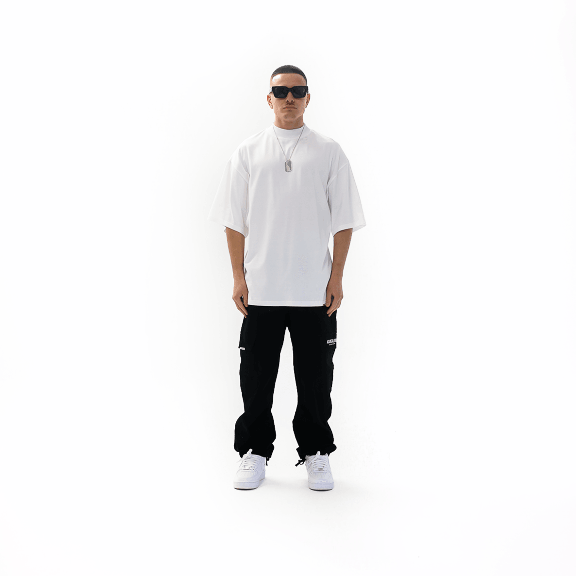 Elevated Series Mock Neck Wear Your Journey Ultra Luxury Tee - White