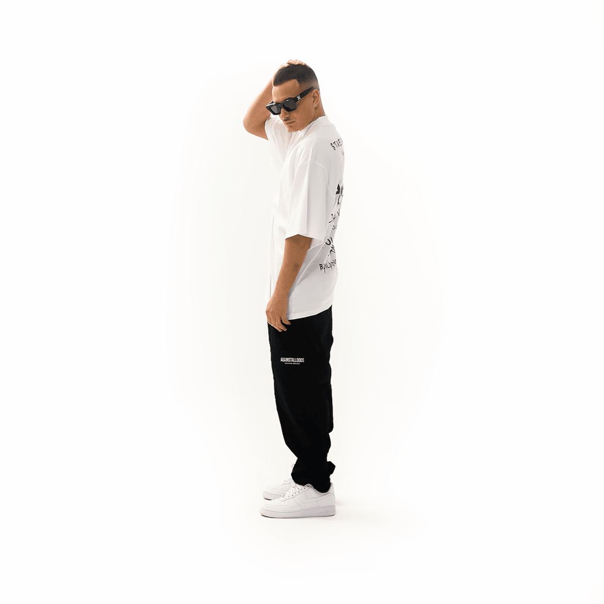 Elevated Series Mock Neck Wear Your Journey Ultra Luxury Tee - White