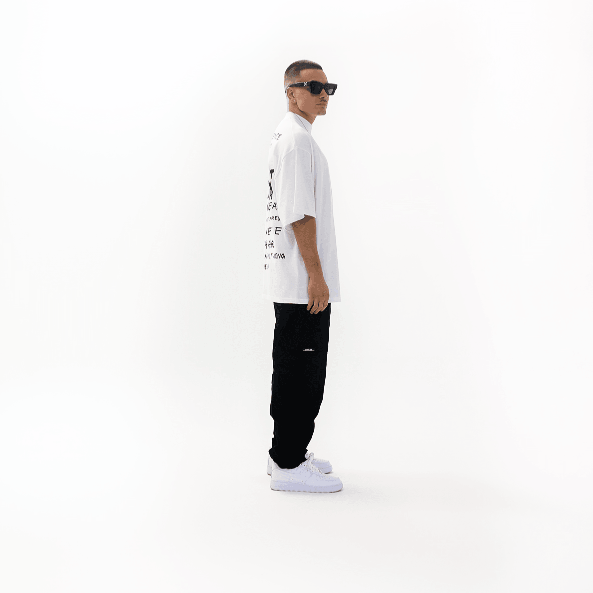 Elevated Series Mock Neck Wear Your Journey Ultra Luxury Tee - White