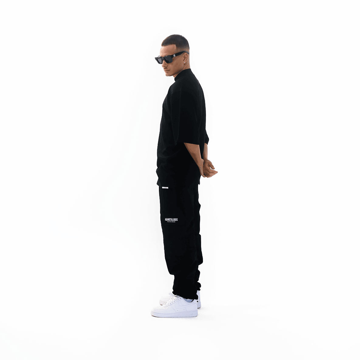Elevated Series Mock Neck Ultra Luxury Tee - Blackout