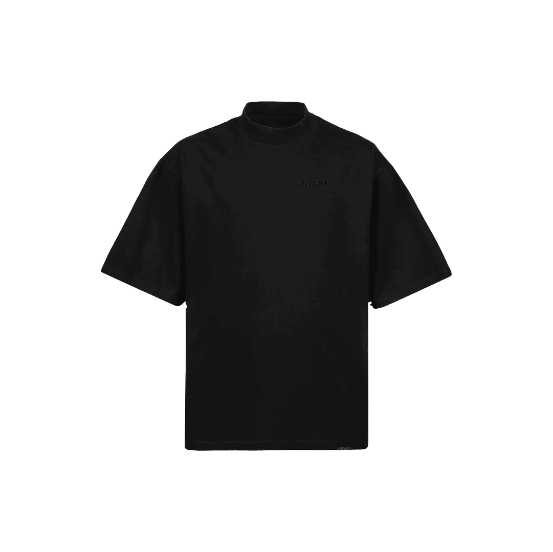 Elevated Series Mock Neck Ultra Luxury Tee - Blackout