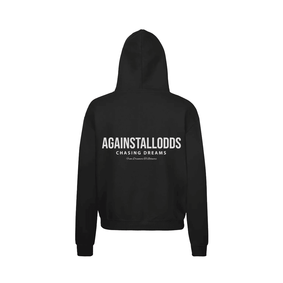 DREAMERS BLACK DOUBLE ZIP HEAVYWEIGHT HOODIE