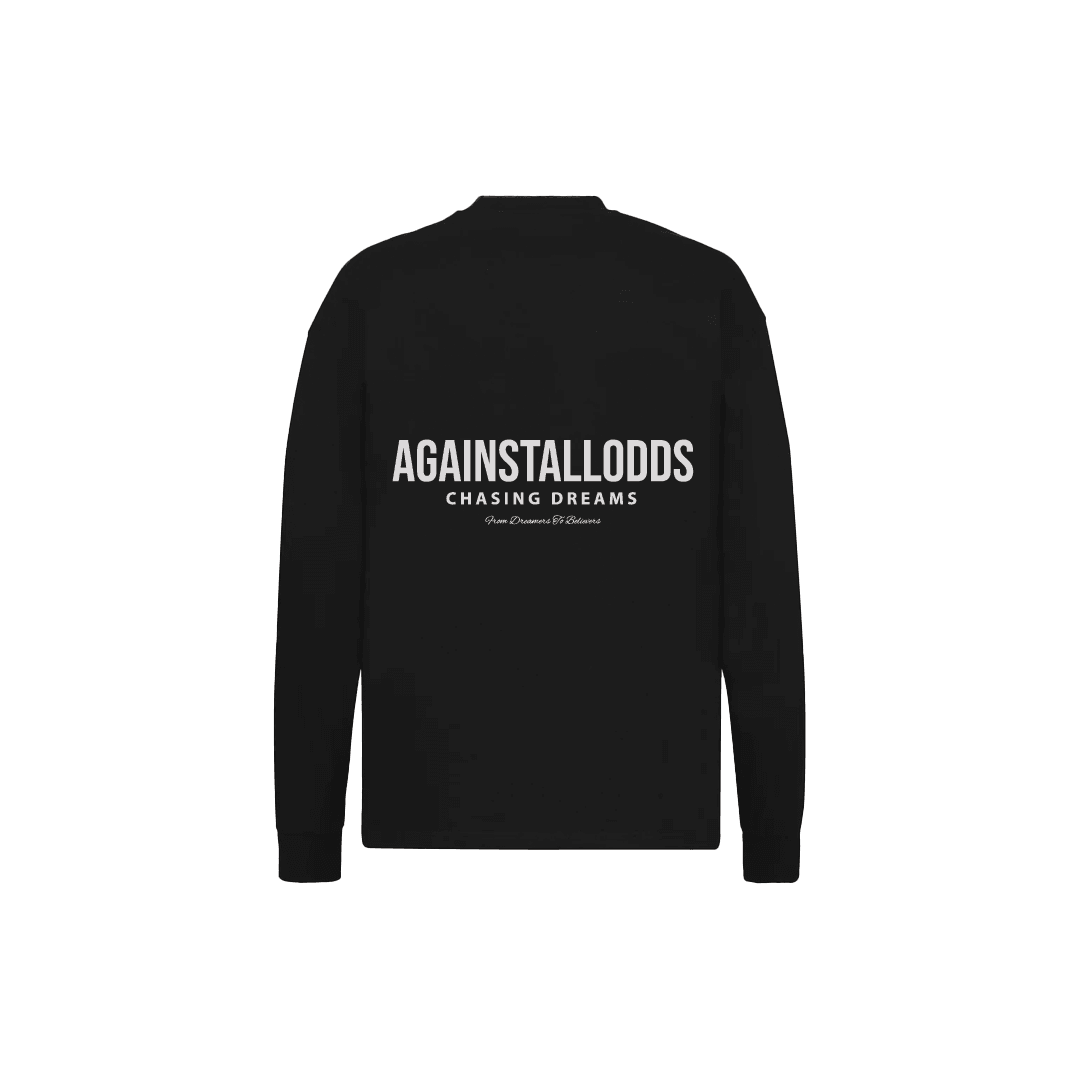 DREAMERS BLACK LUXURY LONG SLEEVE TEE