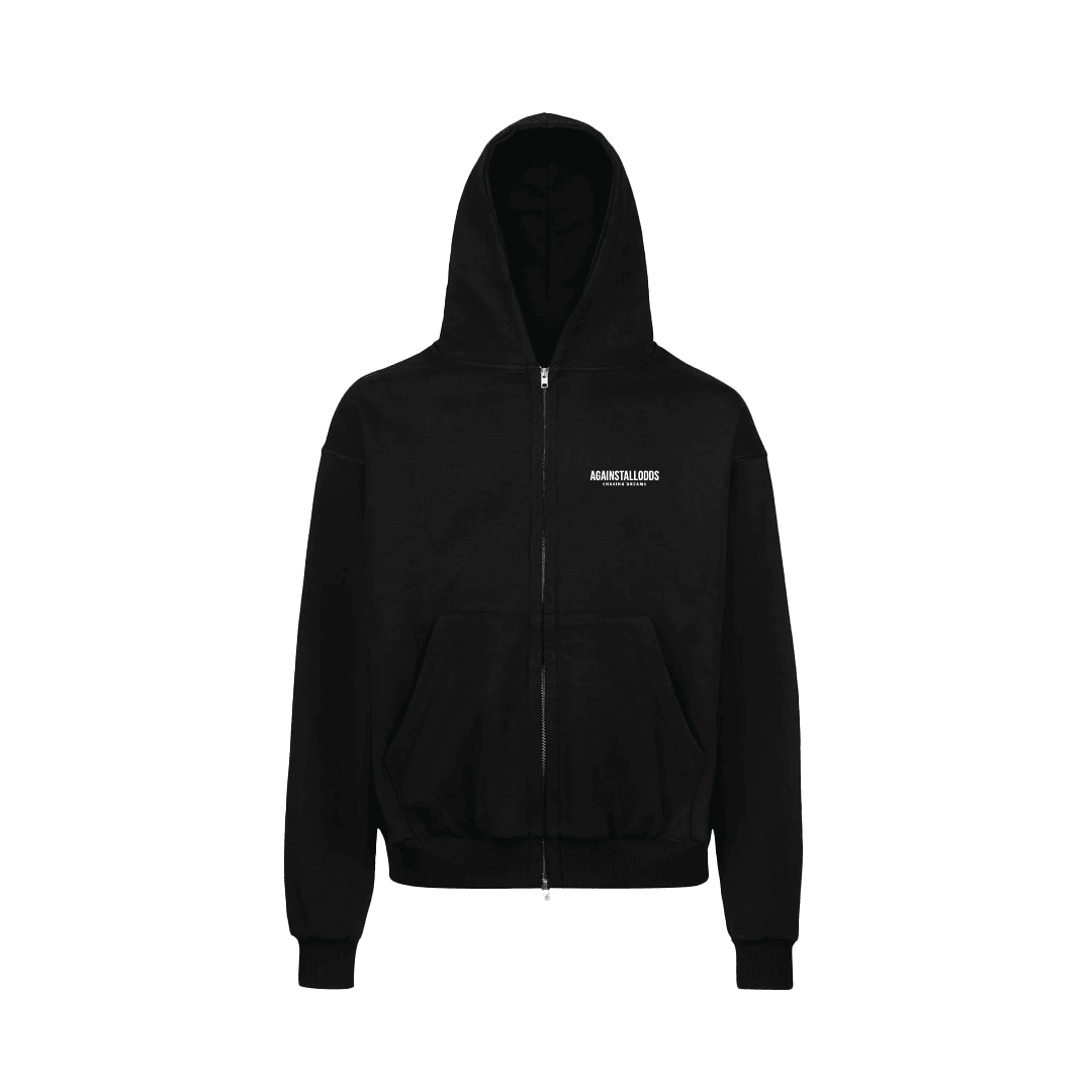 DREAMERS BLACK DOUBLE ZIP HEAVYWEIGHT HOODIE