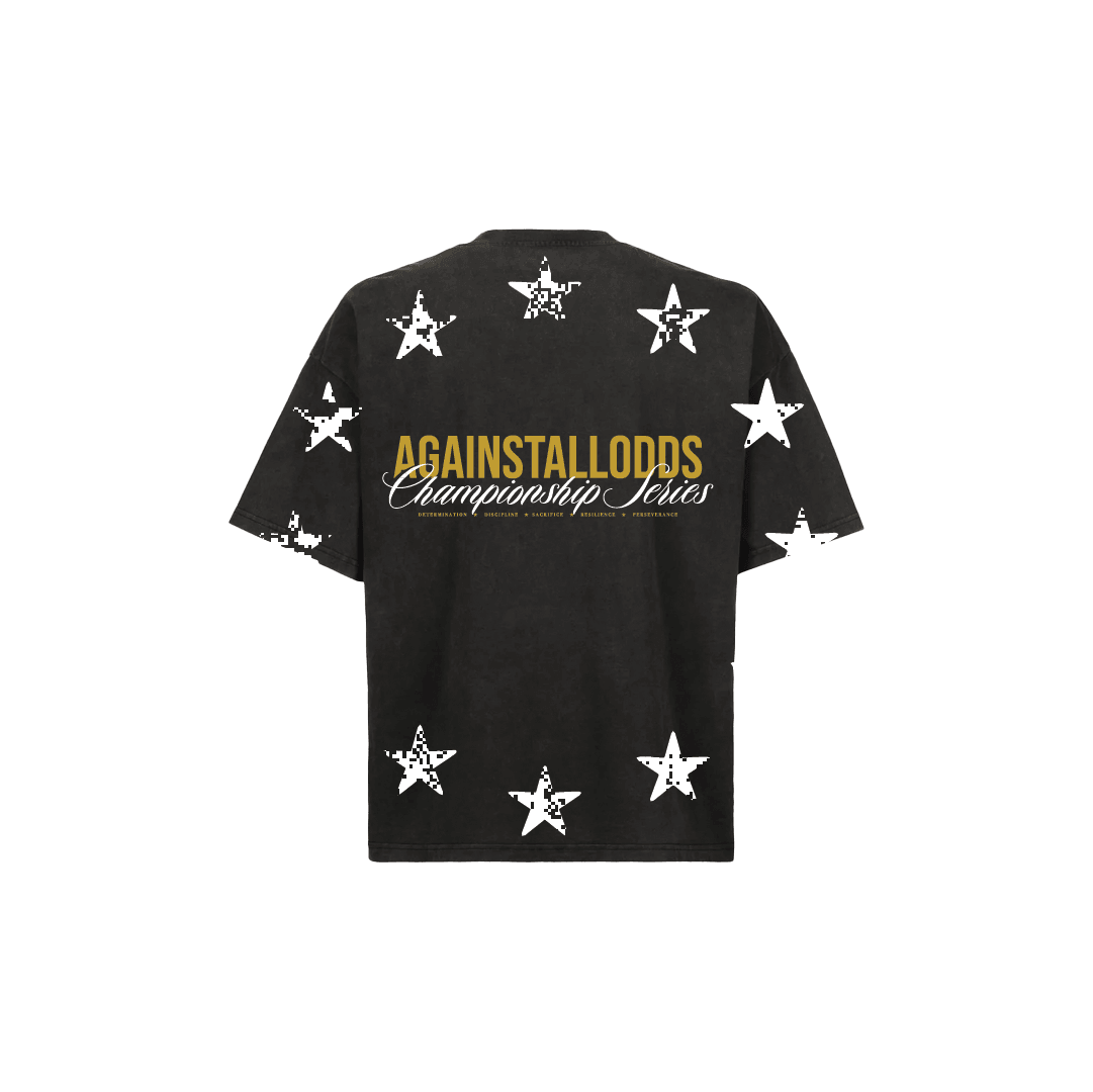 CHAMPIONSHIP DISTRESSED BLACK LUXURY TEE