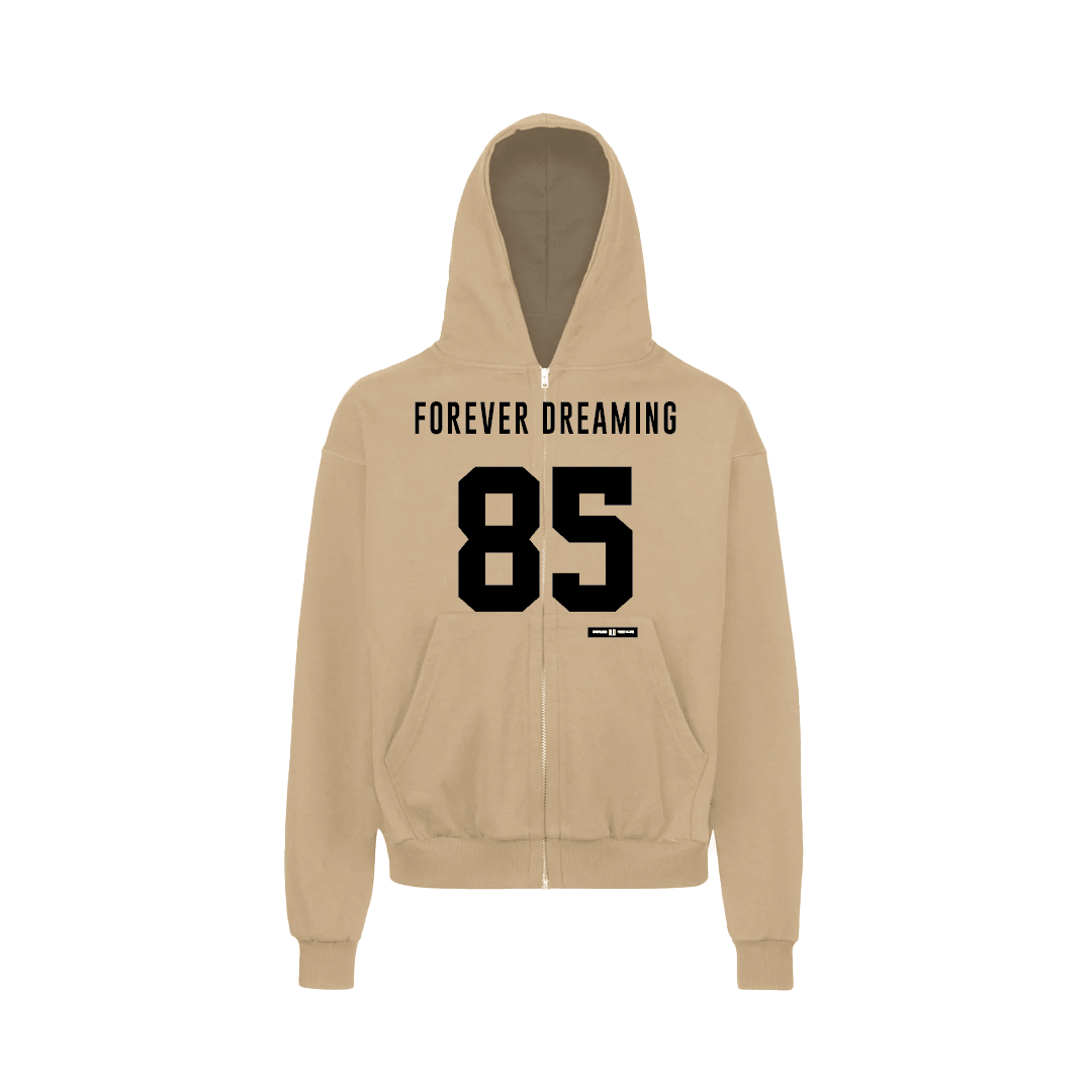 85 COFFEE DOUBLE ZIP LUXURY HOODIE
