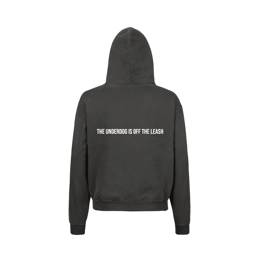 UNDERDOG DISTRESSED BLACK LUXURY HOODIE