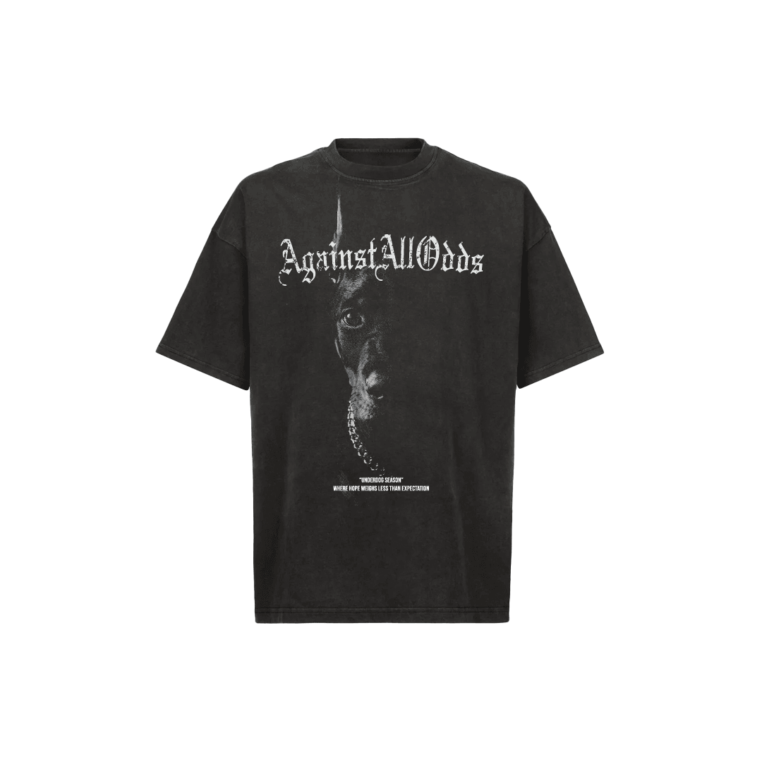 UNDERDOG DISTRESSED BLACK LUXURY TEE