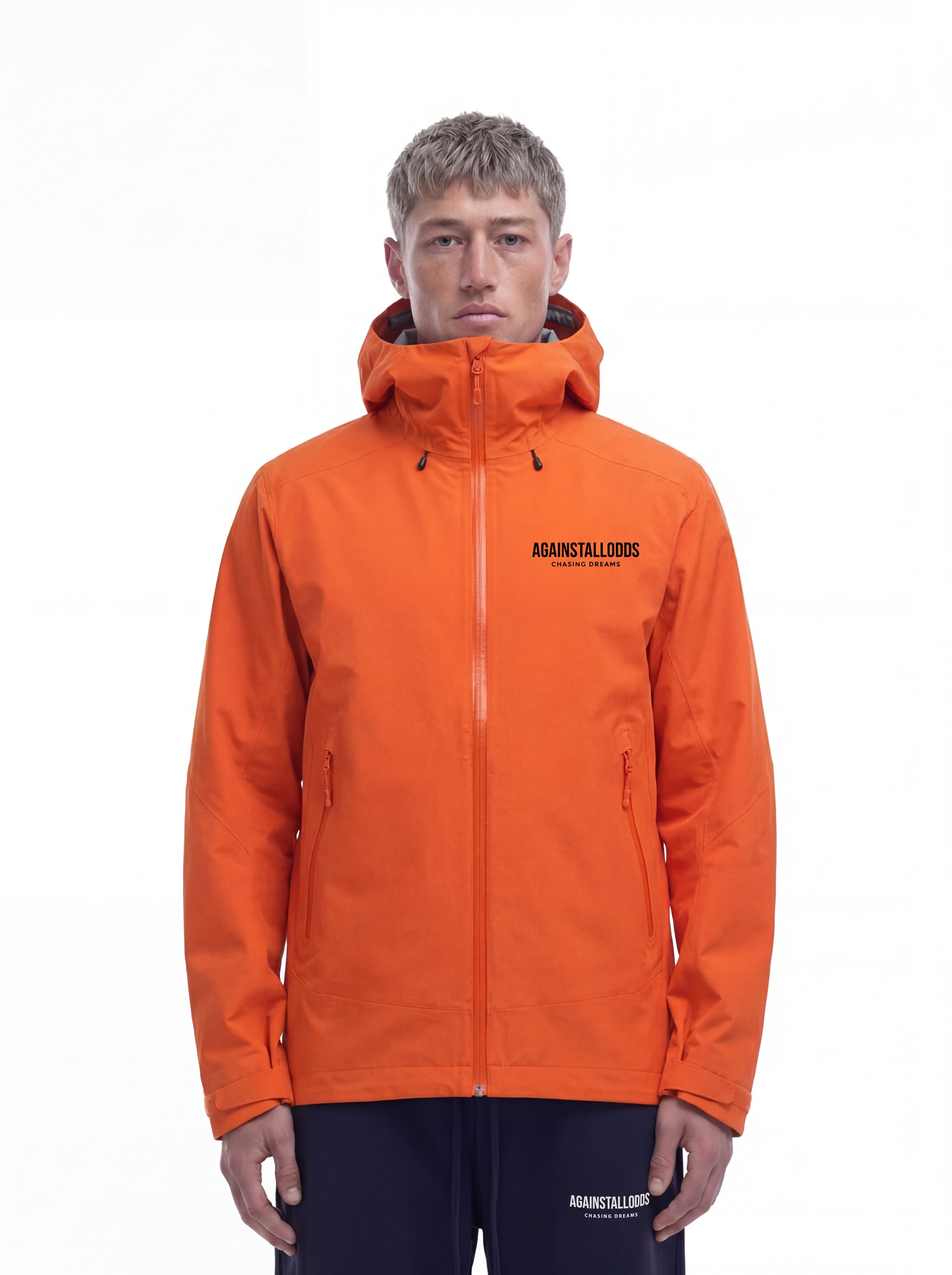 LIGHTWEIGHT RAIN JACKET - ORANGE