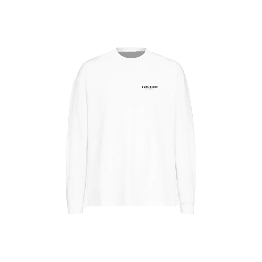 DREAMERS WHITE LUXURY LONG SLEEVE TEE