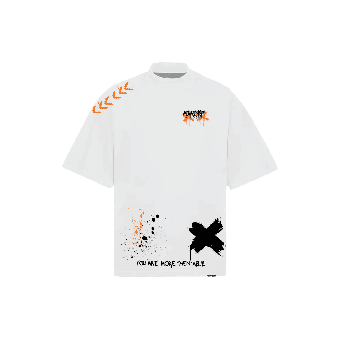 Elevated Series X Mock Neck Ultra Luxury Tee - White