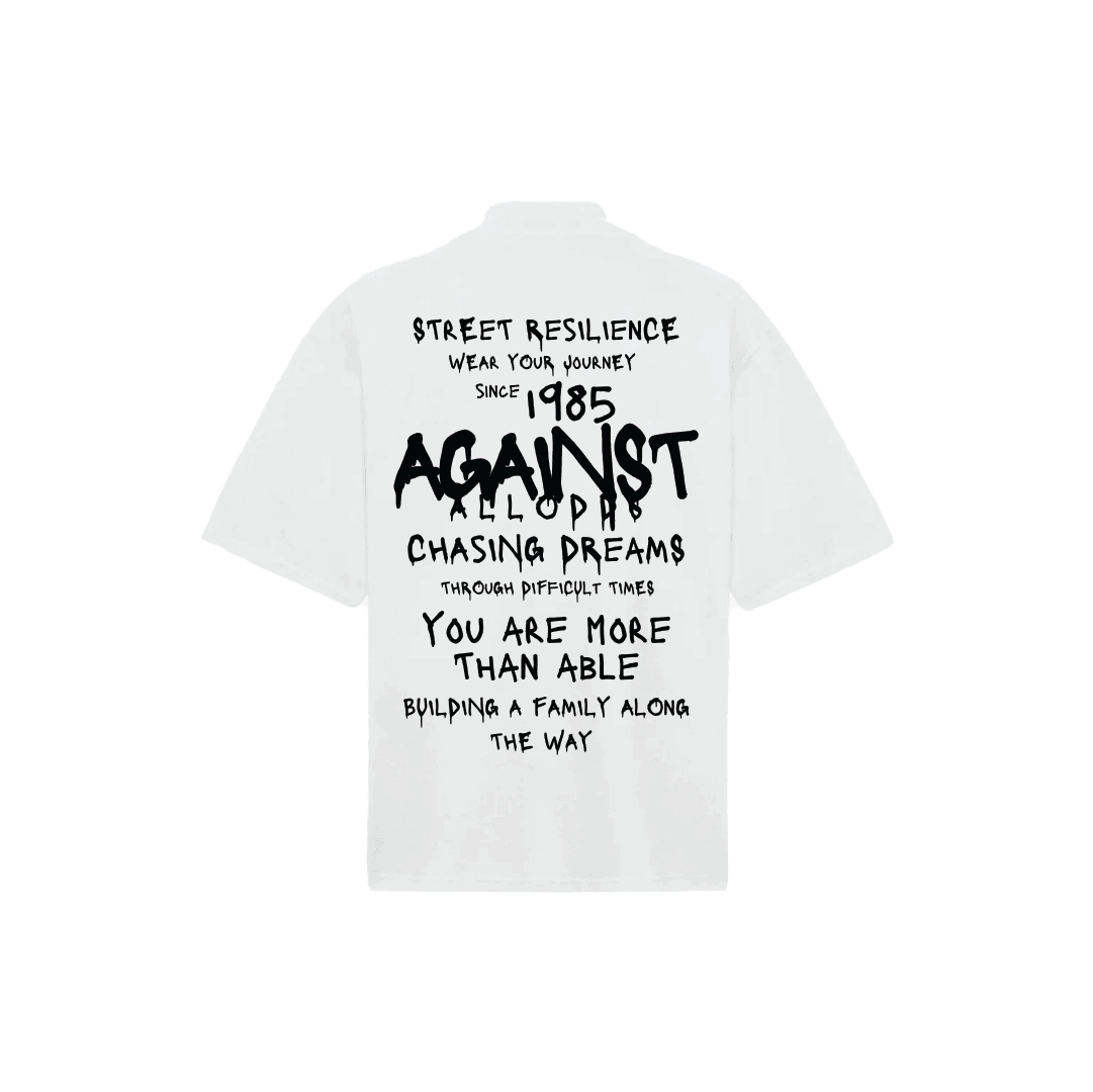 Elevated Series Mock Neck Wear Your Journey Ultra Luxury Tee - White