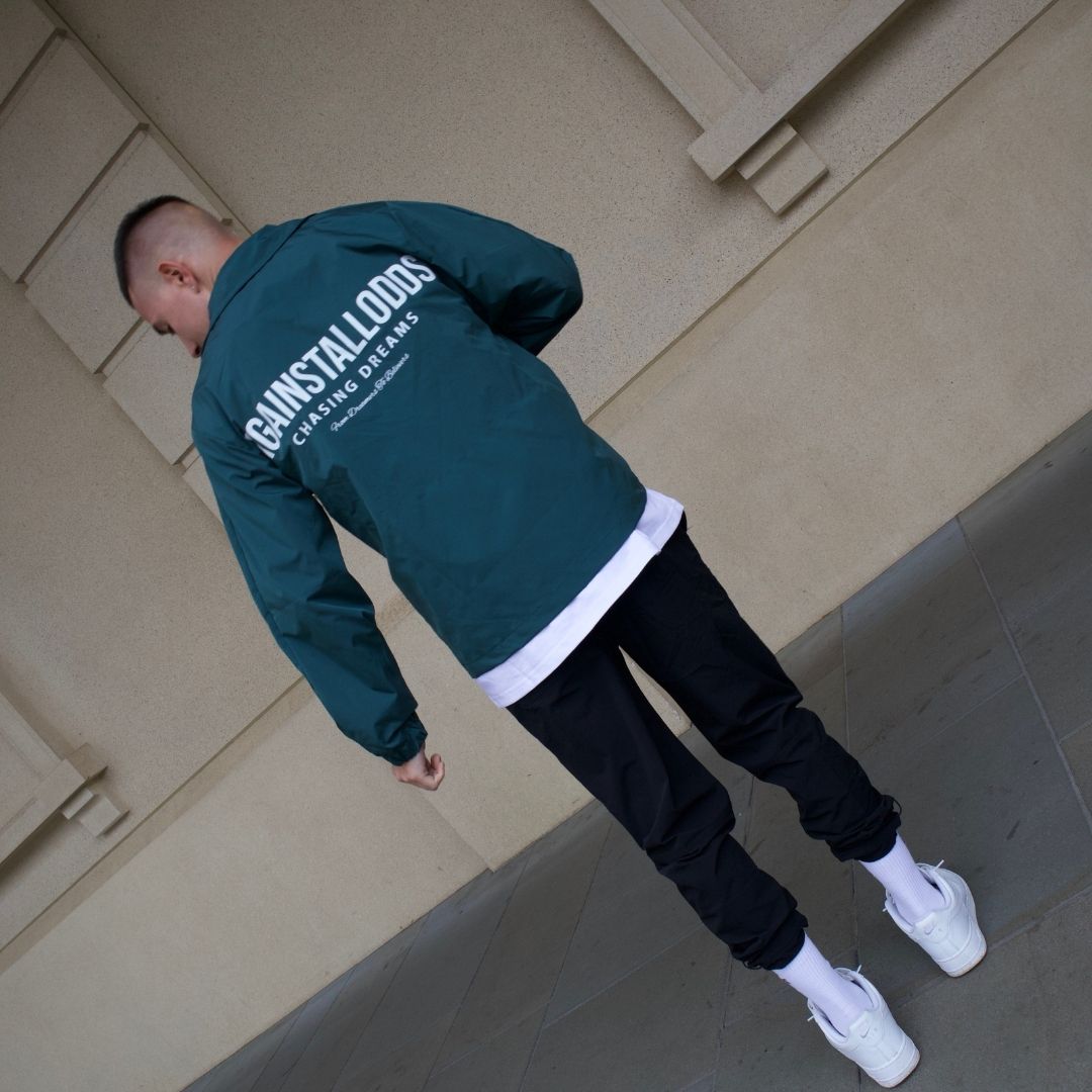 DREAMERS LIGHTWEIGHT OVER COAT - FORREST GREEN