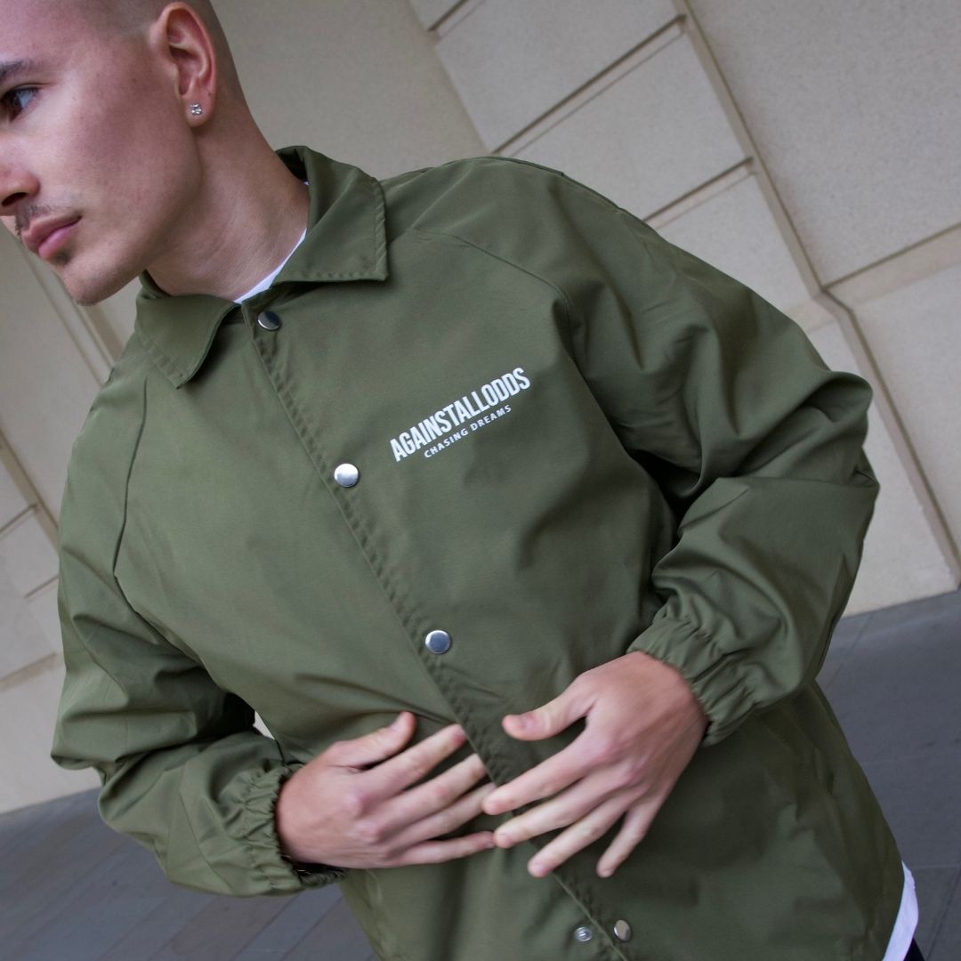 DREAMERS LIGHTWEIGHT OVER COAT - GREEN