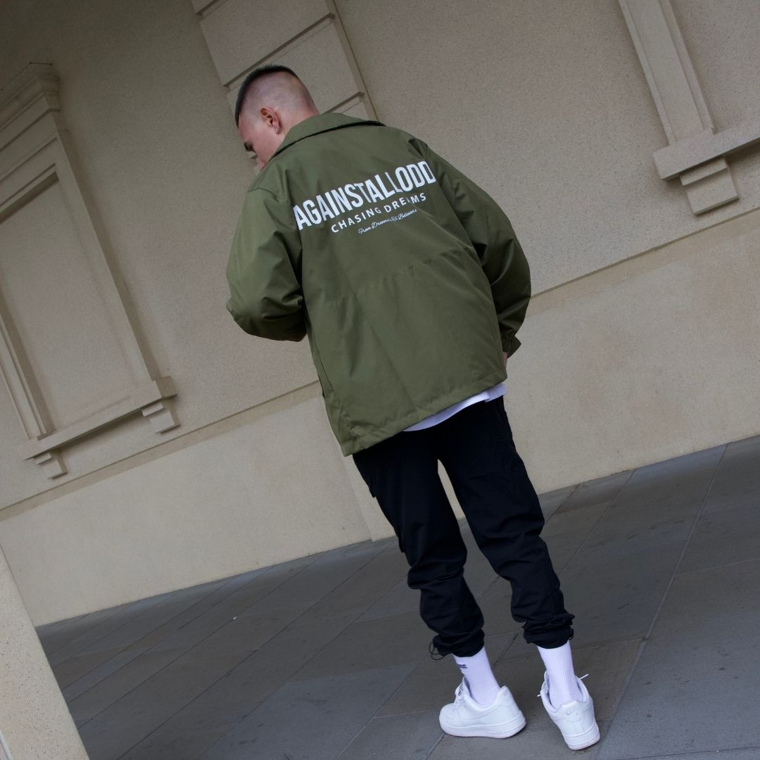 DREAMERS LIGHTWEIGHT OVER COAT - GREEN