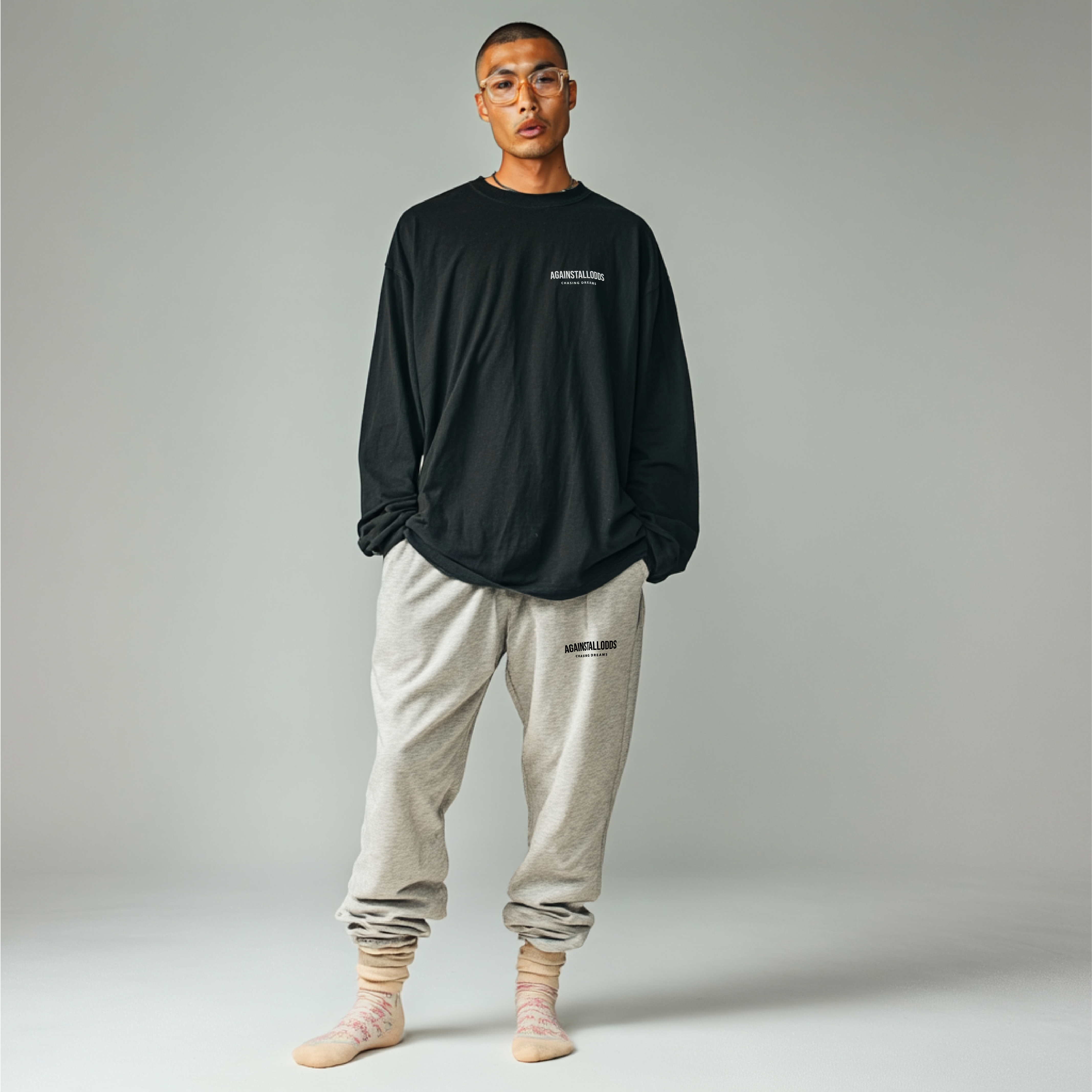 DREAMERS BLACK LUXURY LONG SLEEVE TEE