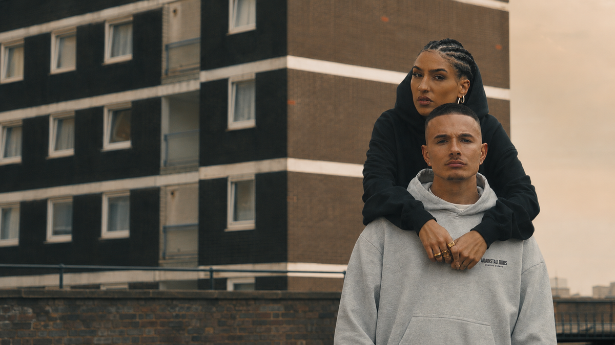AAO Dreamers campaign: two models wearing grey and black hoodies