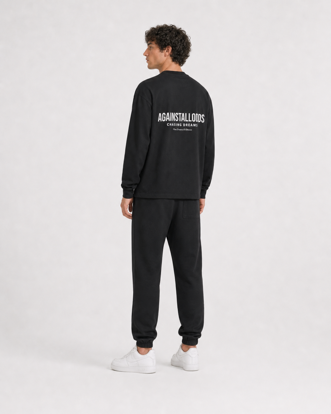 DREAMERS BLACK LUXURY LONG SLEEVE TEE