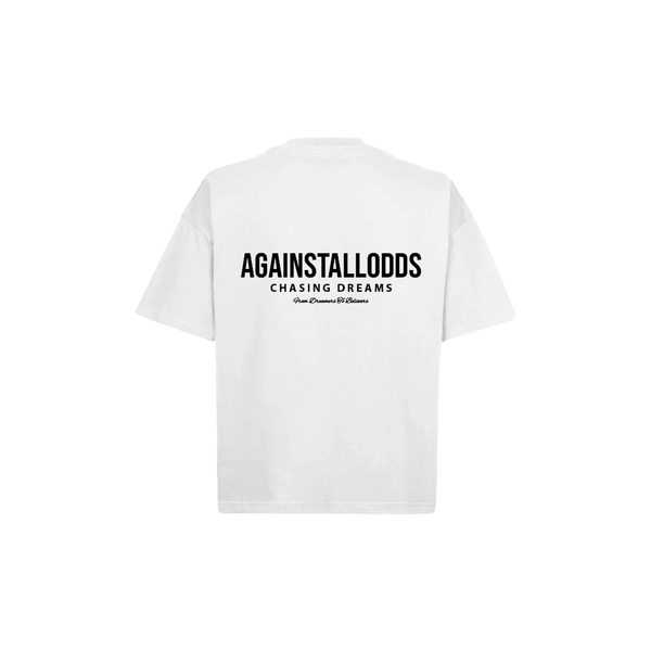 DREAMERS WHITE LUXURY BOXY TEE