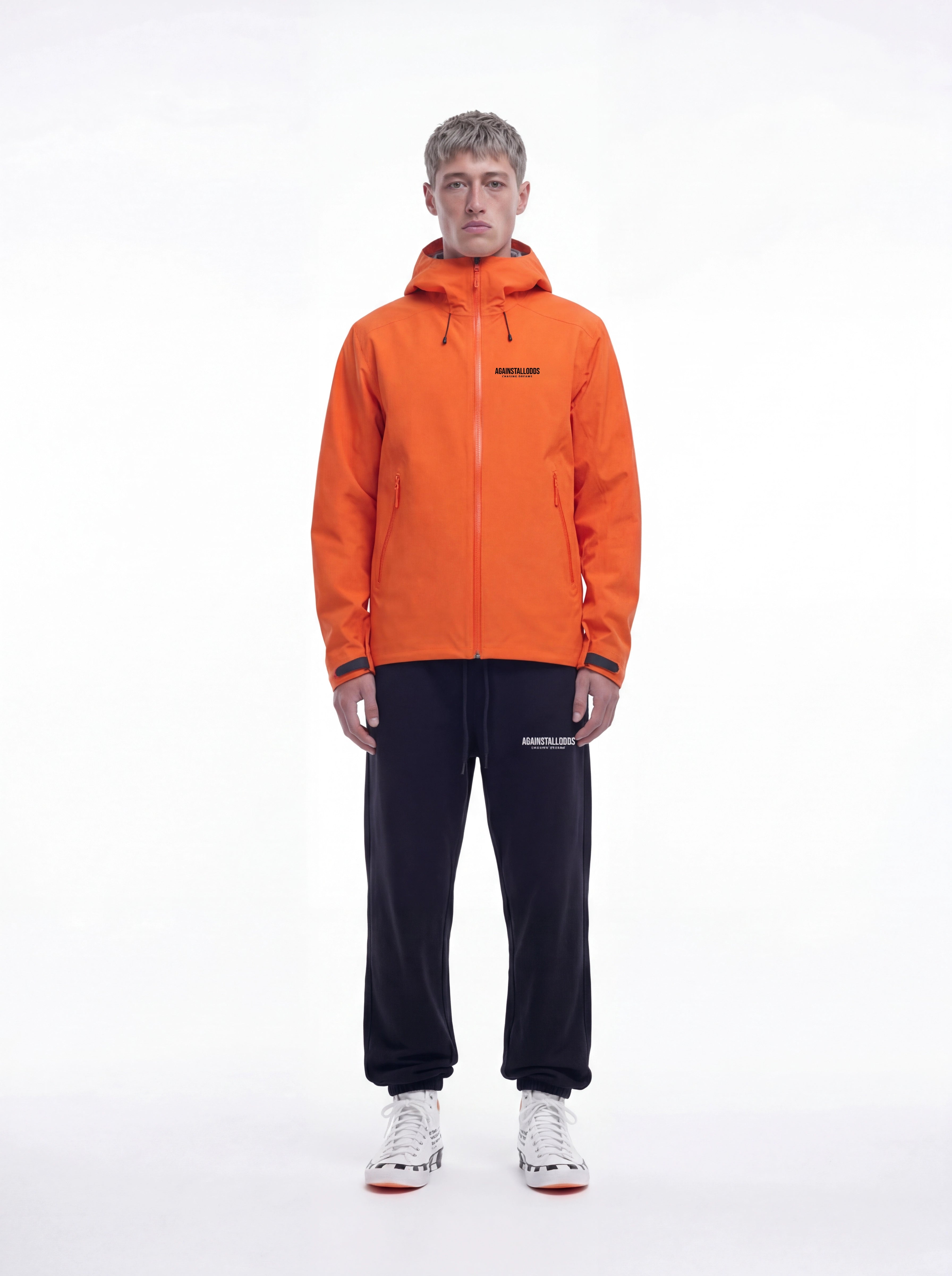 LIGHTWEIGHT RAIN JACKET - ORANGE